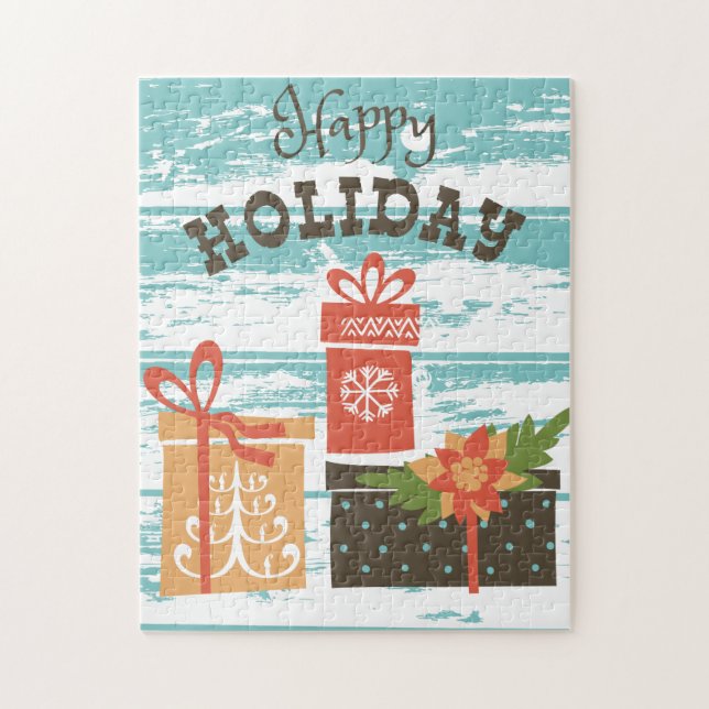 Puzzle Felices vacaciones de Navidades de vacaciones (Vertical)