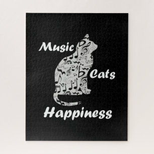 Puzzle Felicidad de Gatos Musicales - Cita de Amante de M
