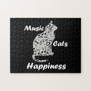 Puzzle Felicidad de Gatos Musicales - Cita de Amante de M