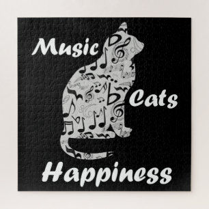 Puzzle Felicidad de Gatos Musicales - Cita de Amante de M