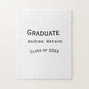Puzzle Felicidades graduado nombre promoción de 20XX tipo