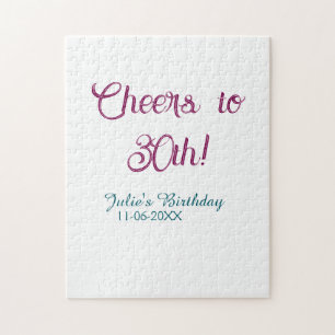 Puzzle Felicidades por el 30 cumpleaños nombre fecha eleg