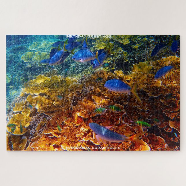Puzzle Felicitaciones de cumpleaños Arrecife de Coral Aus (Horizontal)