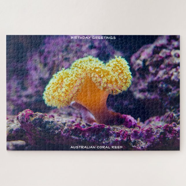 Puzzle Felicitaciones de cumpleaños Arrecife de Coral Aus (Horizontal)