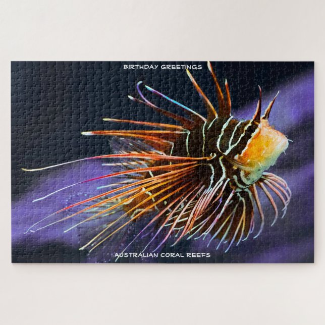 Puzzle Felicitaciones de cumpleaños Arrecife de Coral Aus (Horizontal)