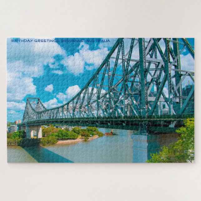 Puzzle Felicitaciones de cumpleaños Brisbane Australia (Horizontal)