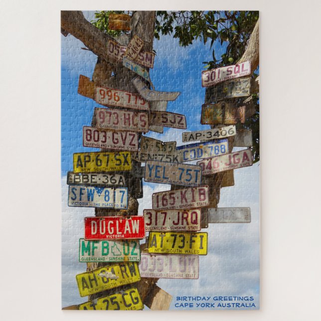 Puzzle Felicitaciones de cumpleaños Cape York Australia (Vertical)