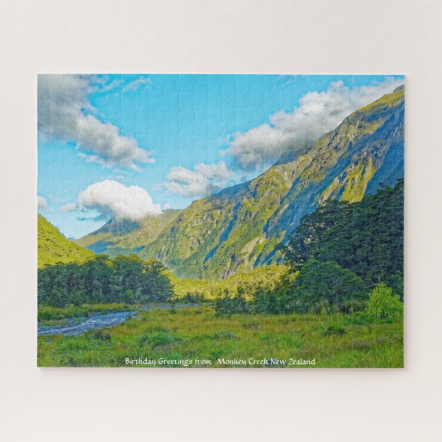 Puzzle Felicitaciones de cumpleaños de Monkey Creek Nueva (Horizontal)