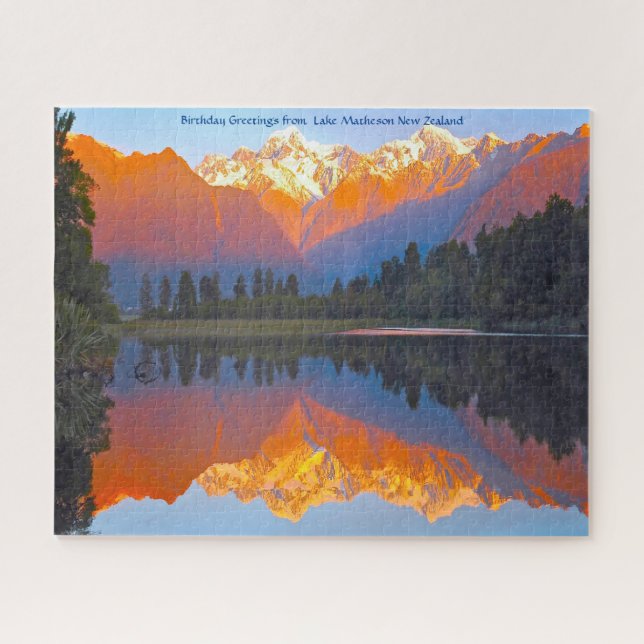 Puzzle Felicitaciones de cumpleaños desde Lake Matheson N (Horizontal)
