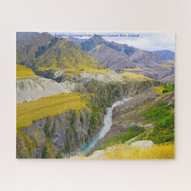 Puzzle Felicitaciones de cumpleaños desde Skippers Canyon (Horizontal)
