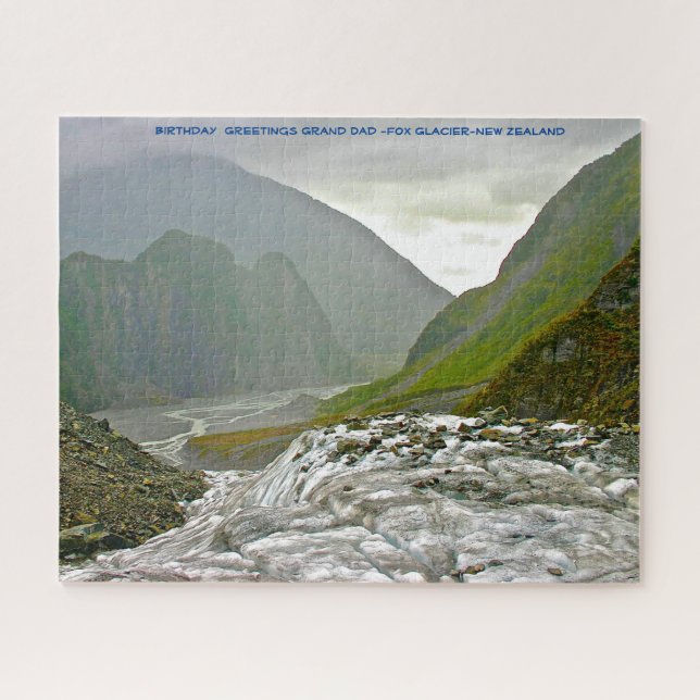 Puzzle Felicitaciones de cumpleaños -Fox Glacier-Nueva Ze (Horizontal)