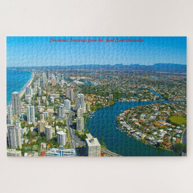 Puzzle Felicitaciones de cumpleaños Gold Coast Queensland (Horizontal)