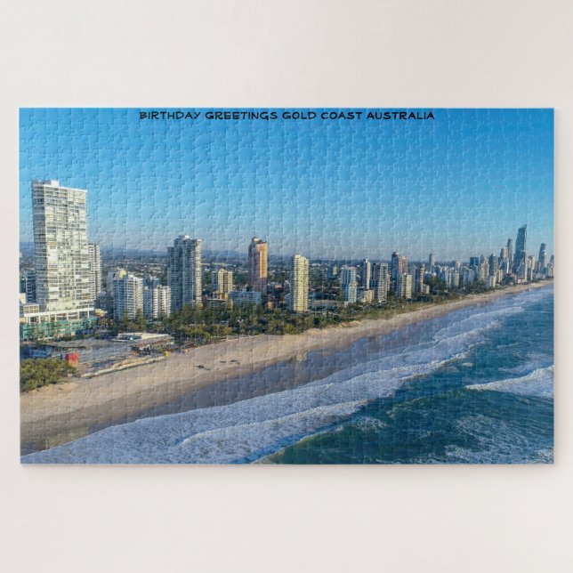 Puzzle Felicitaciones de cumpleaños Gold Coast Queensland (Horizontal)