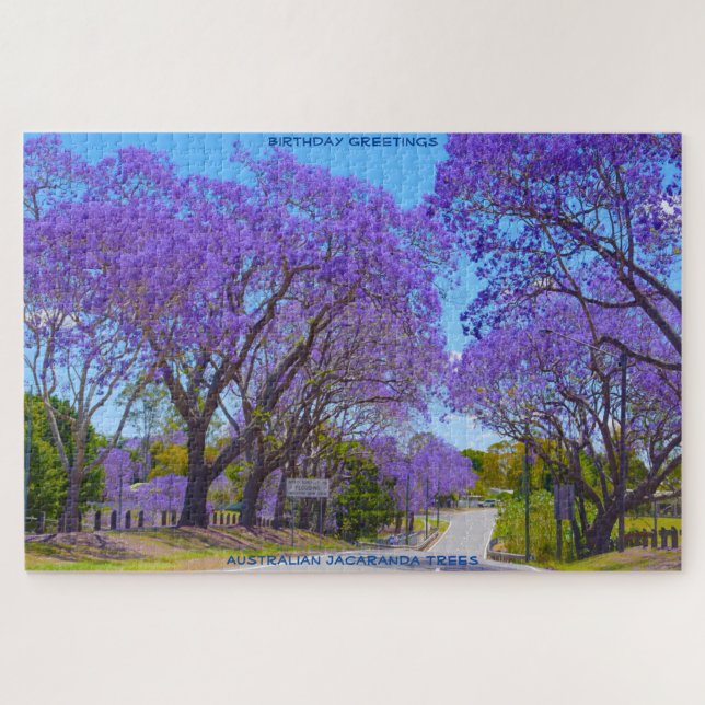 Puzzle Felicitaciones de cumpleaños Jacaranda  Árboles Au (Horizontal)