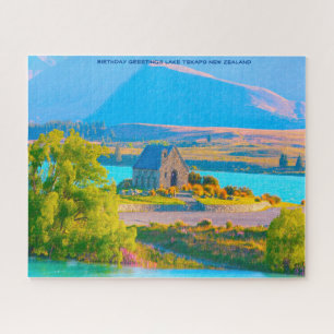 Puzzle Felicitaciones de cumpleaños Lago Tekapo Nueva Zel