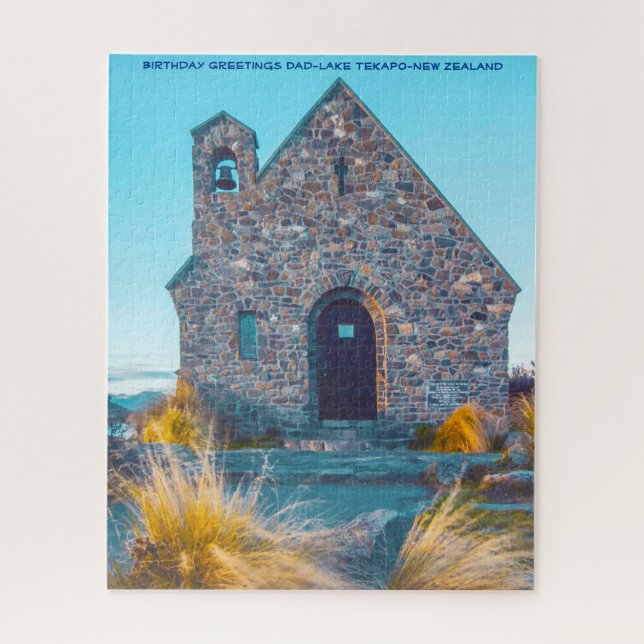 Puzzle Felicitaciones de cumpleaños Papá-Lago Tekapo-Nuev (Vertical)