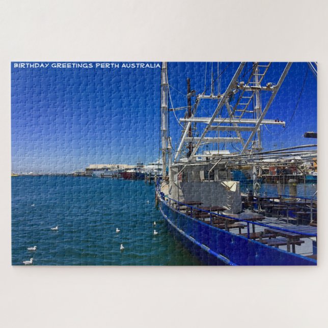 Puzzle Felicitaciones de cumpleaños Perth Australia Rompe (Horizontal)