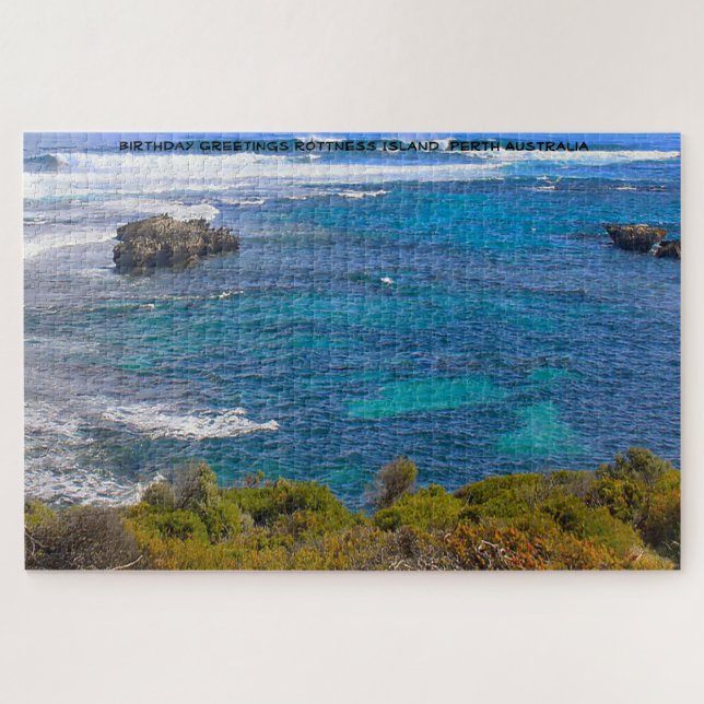 Puzzle Felicitaciones de cumpleaños Rottness Island Perth (Horizontal)