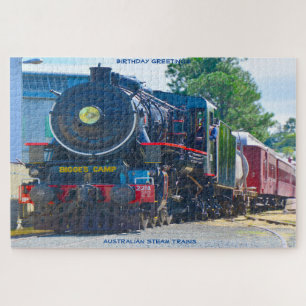Puzzle Felicitaciones de cumpleaños trenes de vapor austr