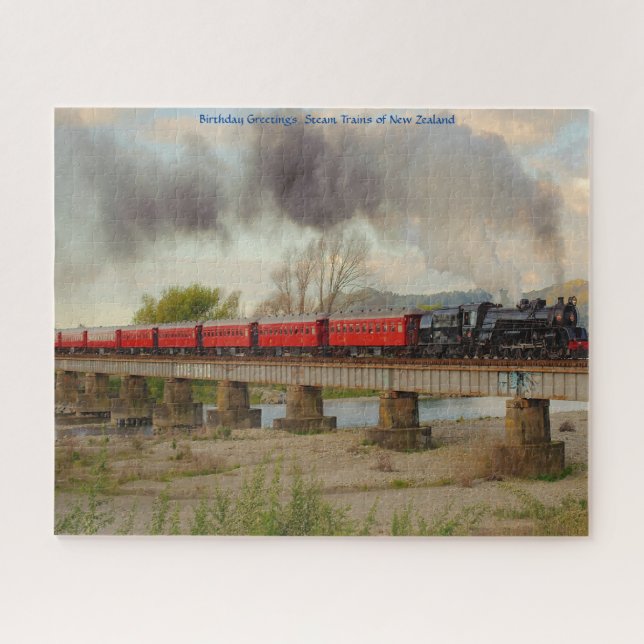 Puzzle Felicitaciones de cumpleaños  Trenes de vapor de N (Horizontal)