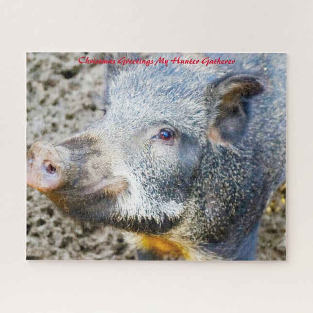 Puzzle Felicitaciones de Navidad a mi encuentro de cazado (Horizontal)