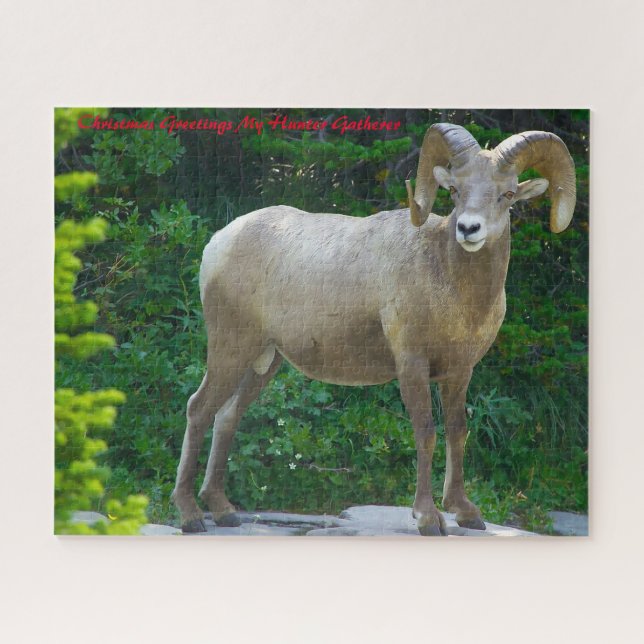 Puzzle Felicitaciones de Navidad a mi encuentro de cazado (Horizontal)