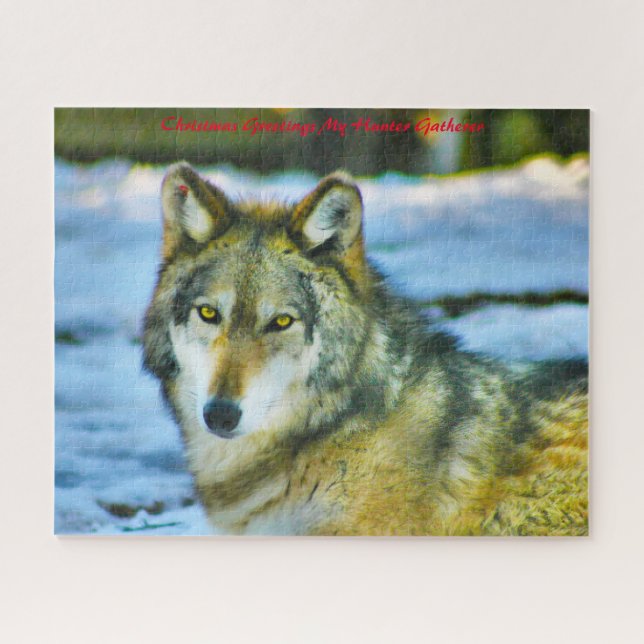 Puzzle Felicitaciones de Navidad a mi encuentro de cazado (Horizontal)