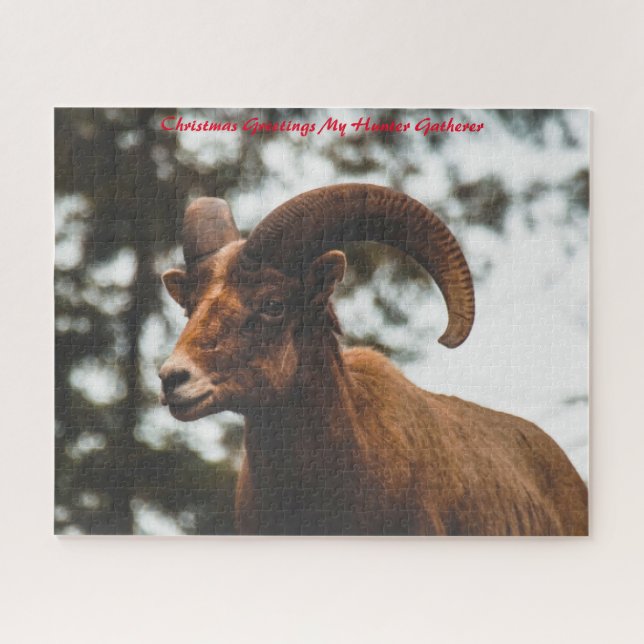 Puzzle Felicitaciones de Navidad a mi encuentro de cazado (Horizontal)