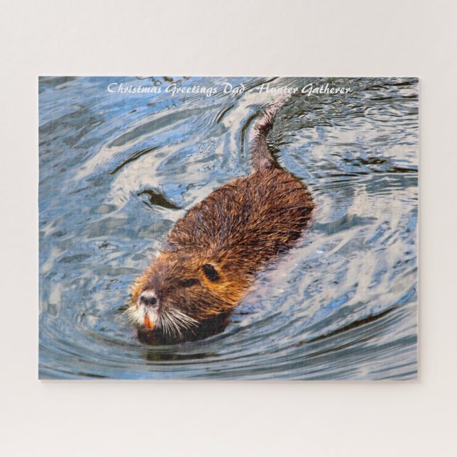 Puzzle Felicitaciones de Navidad a mi encuentro de cazado (Horizontal)