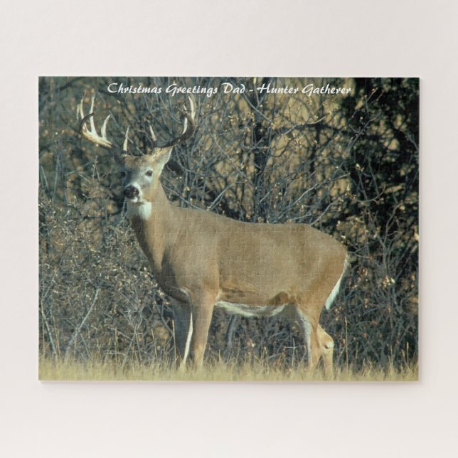 Puzzle Felicitaciones de Navidad a mi encuentro de cazado (Horizontal)