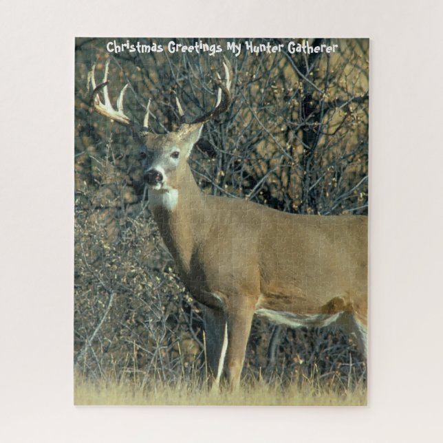 Puzzle Felicitaciones de Navidad a mi encuentro de cazado (Vertical)