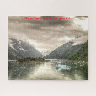 Puzzle Felicitaciones de Navidad Alaska Tracy Arm Fjord J