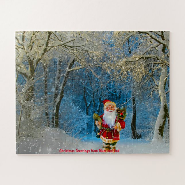 Puzzle Felicitaciones de Navidad de Mamá y Papá (Horizontal)