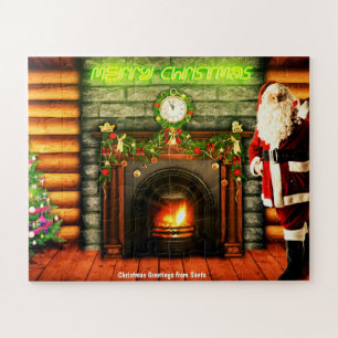Puzzle Felicitaciones de Navidad de Papá Noel