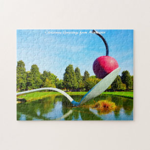 Puzzle Felicitaciones de Navidad Minnesota.