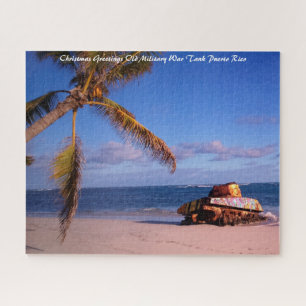 Puzzle Felicitaciones de Navidad Tanque de Guerra Militar