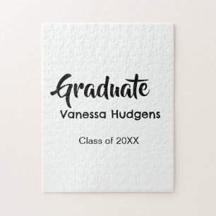 Puzzle Felicitaciones graduado nombre fecha año clase uni
