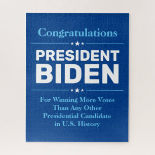 Puzzle Felicitaciones presidente Biden, candidato más vot