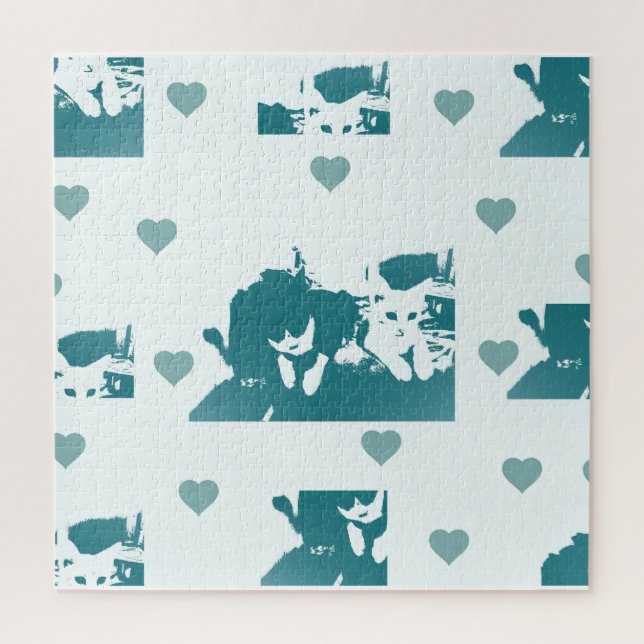 Puzzle Feline Friends. Adorable Kitten Duo. (Vertical)