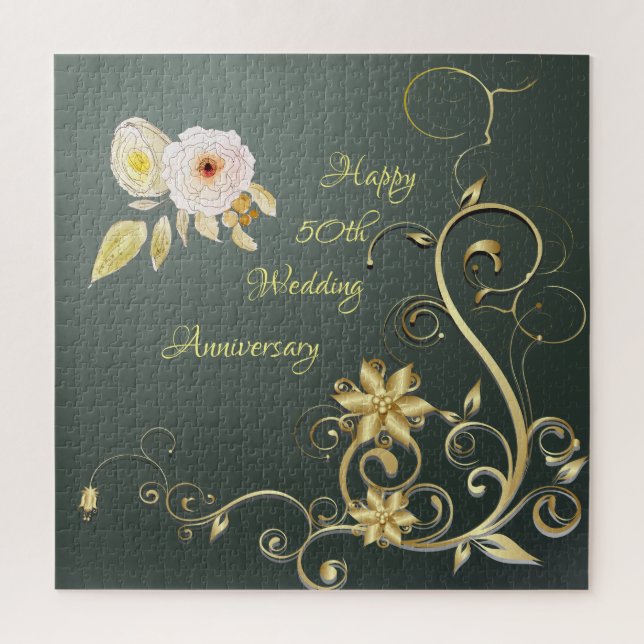 Puzzle Feliz 50° aniversario de Boda (Vertical)