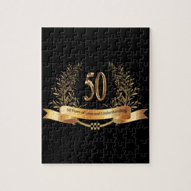 Puzzle Feliz 50° aniversario de Bodas regalos (Vertical)
