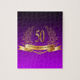 Puzzle Feliz 50° aniversario de Bodas regalos