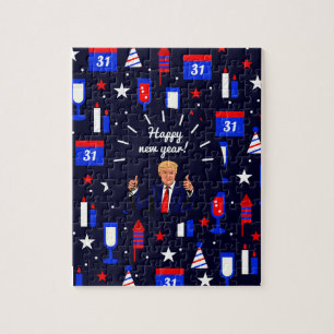 Puzzle feliz año nuevo donald trump