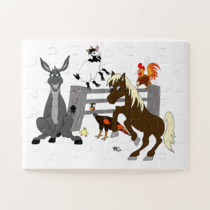 Puzzle Feliz baile de los animales de granja Jigsaw Puzzl