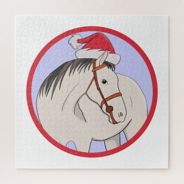 Puzzle Feliz caballo navideño (Vertical)