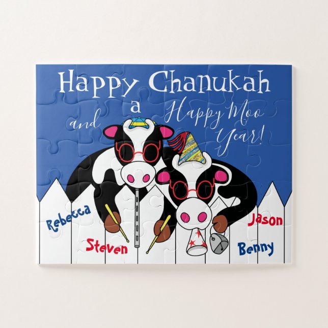 Puzzle Feliz Chanukah Feliz Año del Buey (Horizontal)