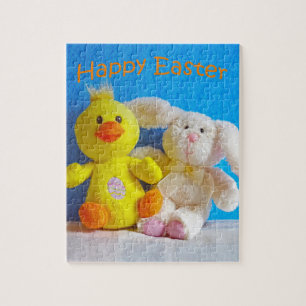 Puzzle Feliz Chick de Pascua + Conejo