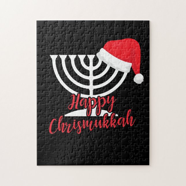 Puzzle Feliz Chrismukkah Funny Hanukkah y Navidades (Vertical)
