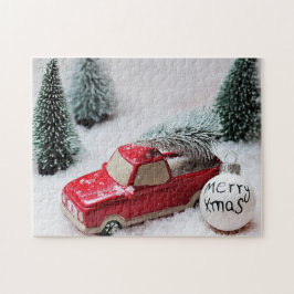 Puzzle Feliz coche navideño