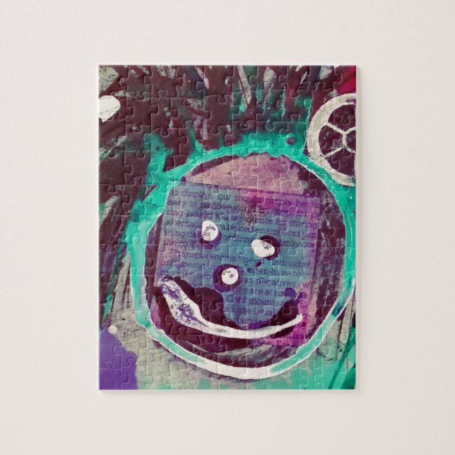 Puzzle Feliz Collage de medios mixtos (Vertical)